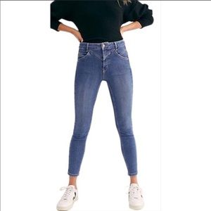 FREE PEOPLE | Blue Skinny Jeans